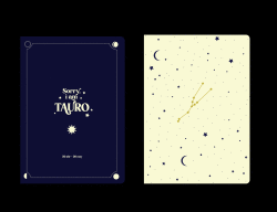 PACK 2 CUADERNOS GRAPADOS A6 HOROSCOPO NEGRO TAURO