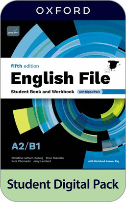 ENGLISH FILE A2/B1 5TH EDITION STUDENT BOOK AND WORKBOOK WITH KEY AND DIGITAL PACK