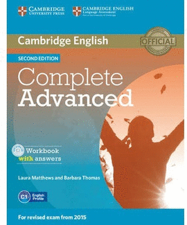 COMPLETE ADVANCED WB WITH ANSWERS WITH CD ROM + AUDIO CD 2ND