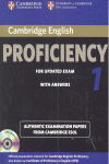 CAMBRIDGE ENGLISH PROFICIENCY 1 FOR UPDATED EXAM SELF STUDY PACK