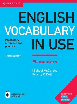 ENGLISH VOCABULARY IN USE ELEMENTARY BOOK WITH ANSWERS AND INCLUDES  EBOOK WITH AUDIO