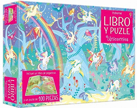 LIBRO Y PUZZLE UNICORNIOS 100 PIEZAS