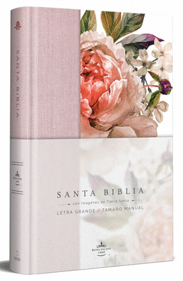 BIBLIA REINA VALERA 1960 LETRA GRANDE TELA ROSADA CON FLORES