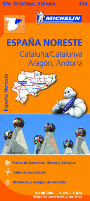 MAPA REGIONAL CATALUÑA,/CATALUNYA, ARAGÓN, ANDORRA 574