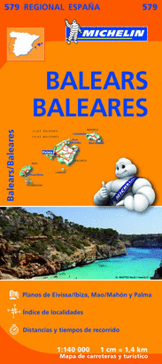 BALEARES 579 1:140000 MAPA DE CARRETERAS Y TURISTICO 2013