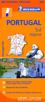 MAPA PORTUGAL SUR ALGARVE 593 REGIONAL