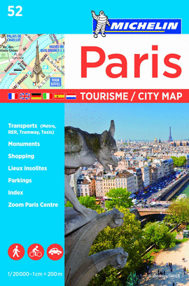 PARIS 52 TOURISME CITY MAP 1/20000