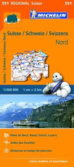 MAPA 551 REGIONAL SUISSE NORD 1:200000