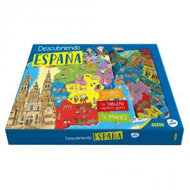 DESCUBRIENDO ESPAÑA LIBRO Y TABLERO CON 58 IMANES
