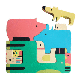 MI PUZLE ANIMALES MADERA