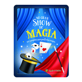MI GRAN SHOW DE MAGIA LATA+LIBRO+PAÑUELOS+VARITA+AROS+CARTAS