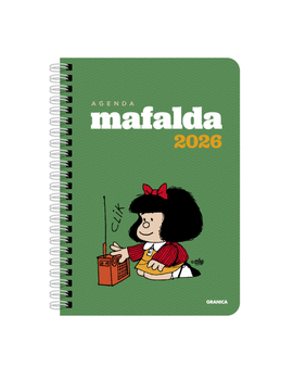 AGENDA 2026 MAFALDA ANILLADA MODULOS VERDE