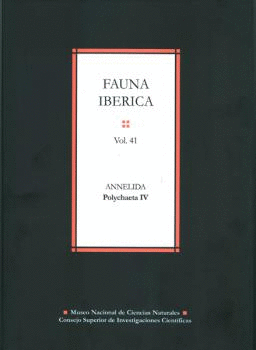 FAUNA IBERICA VOL 41 ANNELIDA POLYCHAETA IV