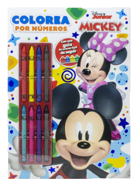 MICKEY COLOREA POR NUMEROS CON CERAS