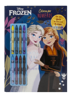 FROZEN COLOREA POR NUMEROS CON CERAS