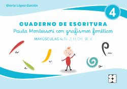 CUADERNO DE ESCRITURA MAYUSCULAS 4 Ñ J H CH W X
