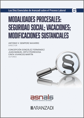 MODALIDADES PROCESALES SEGURIDAD SOCIAL VACACIONES MODIFICACIONES SUSTANCIALES