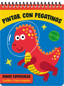 PINTAR CON PEGATINAS DINOS ESPACIALES