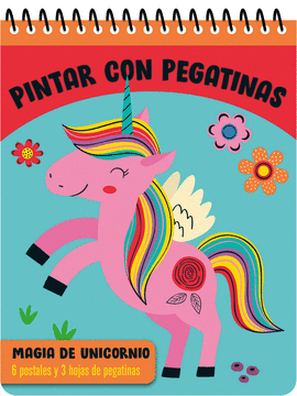 PINTAR CON PEGATINAS  MAGIA DE UNICORNIO