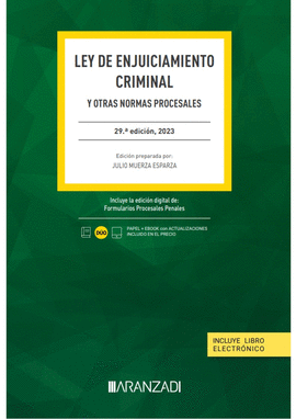 LEY DE ENJUICIAMIENTO CRIMINAL Y OTRAS NORMAS PROCESALES 2023