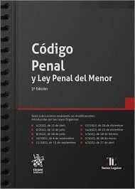 CODIGO PENAL Y LEY PENAL DEL MENOR  2023 CON ANILLAS