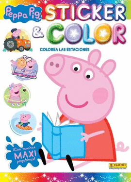 STICKER & COLOR PEPPA PIG COLOREA LAS ESTACIONES