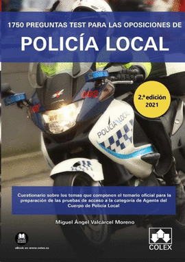 1750 PREGUNTAS TEST OPOSICIONES DE POLICIA LOCAL