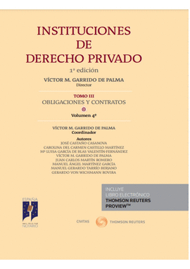 INSTITUCIONES DE DERECHO PRIVADO TOMO III OBLIGACIONES Y CONTRATOS