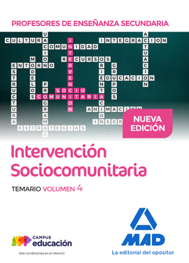 INTERVENCION SOCIOCOMUNITARIA TEMARIO VOL 4 CUERPO DE PROFESORES DE ENSEÑANZA SECUNDARIA