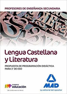 PROFESORES DE ENSEÑANZA SECUNDARIA LENGUA CASTELLANA Y LITERATURA