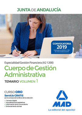 CUERPO DE GESTION ADMINISTRATIVA ESPECIALIDAD GESTION FINANCIERA TEMARIO VOL 1 2019