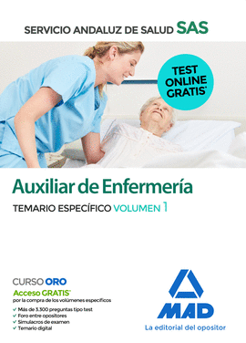AUXILIAR DE ENFERMERIA SAS TEMARIO ESPECIFICO VOL 1 2021