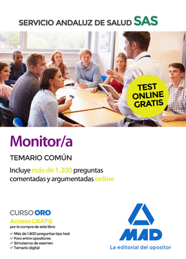 MONITOR /A SAS TEMARIO COMUN 2020 INCLUYE TEST ONLINE