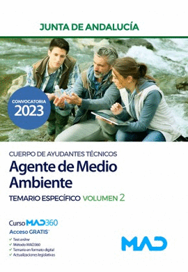 CUERPO DE AYUDANTES TECNICOS AGENTE DE MEDIO AMBIENTE JUNTA DE ANDALUCIA TEMARIO ESPECIFICO VOL 2 2023