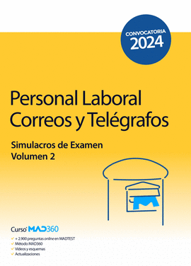 PERSONAL LABORAL CORREOS Y TELEGRAFOS SIMULACROS DE EXAMEN VOL 02 2024