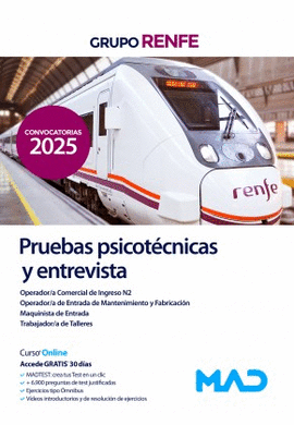 PRUEBAS PSICOTECNICAS Y ENTREVISTA GRUPO RENFE 2025