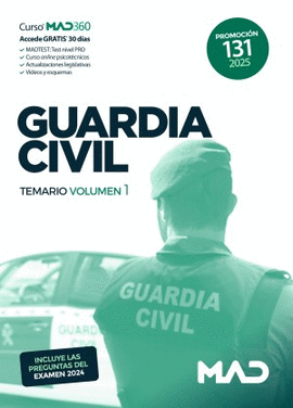 GUARDIA CIVIL 2025 TEMARIO VOL 01
