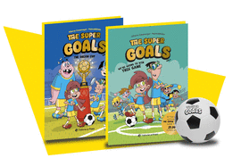 SUPER GOALS BOX SET 2 BOOKS + SOCCER BALL THE