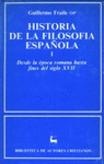 HISTORIA DE LA FILOSOFIA ESPAÑOLA I