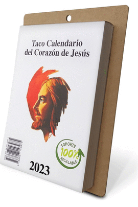 TACO CALENDARIO DEL CORAZON DE JESUS 2023 PARED CON SOPORTE RECICLABLE