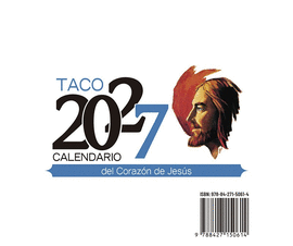 TACO CALENDARIO DEL CORAZON DE JESUS NOTAS SIN SOPORTE 2027