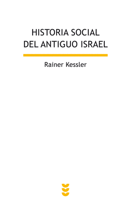 HISTORIA SOCIAL DEL ANTIGUO ISRAEL