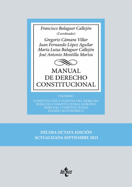 MANUAL DE DERECHO CONSTITUCIONAL VOL I 2023