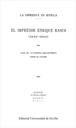 IMPRESOR ENRIQUE RASCO 1847 1910 EL