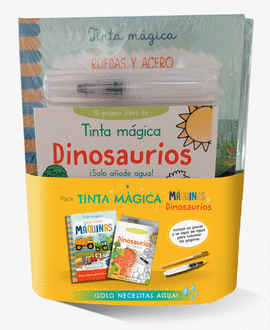 PACK TINTA MÁGICA MÁQUINAS Y DINOSAURIOS