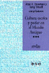 CULTURA ESCRITA Y PODER EN MUNDO ANTIGUO