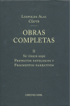 OBRAS COMPLETAS II SU UNICO HIJO / PROYECTOS NOVELESCOS Y FRAGMEN