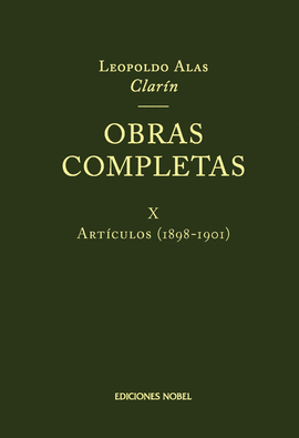 OBRAS COMPLETAS X ARTICULOS 1989 1901 CLARIN