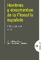 HOMBRES Y DOCUMENTOS DE LA FILOSOFIA ESPAÑOLA