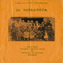 RETRATISTA EL ABRIL 1936 ESCUELA NACIONAL MIXTA DE BAÑUELOS DE BUREBA (BURGOS)